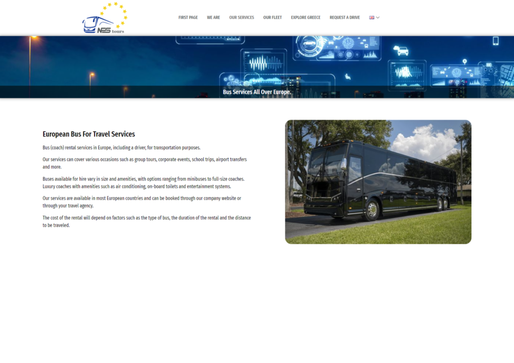European bus transportation company. Nps Tours