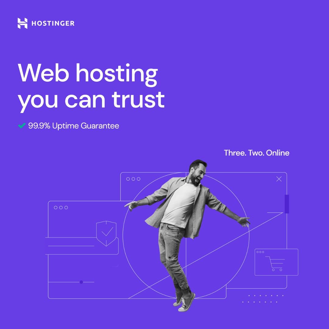 Banner ad for hostinger
